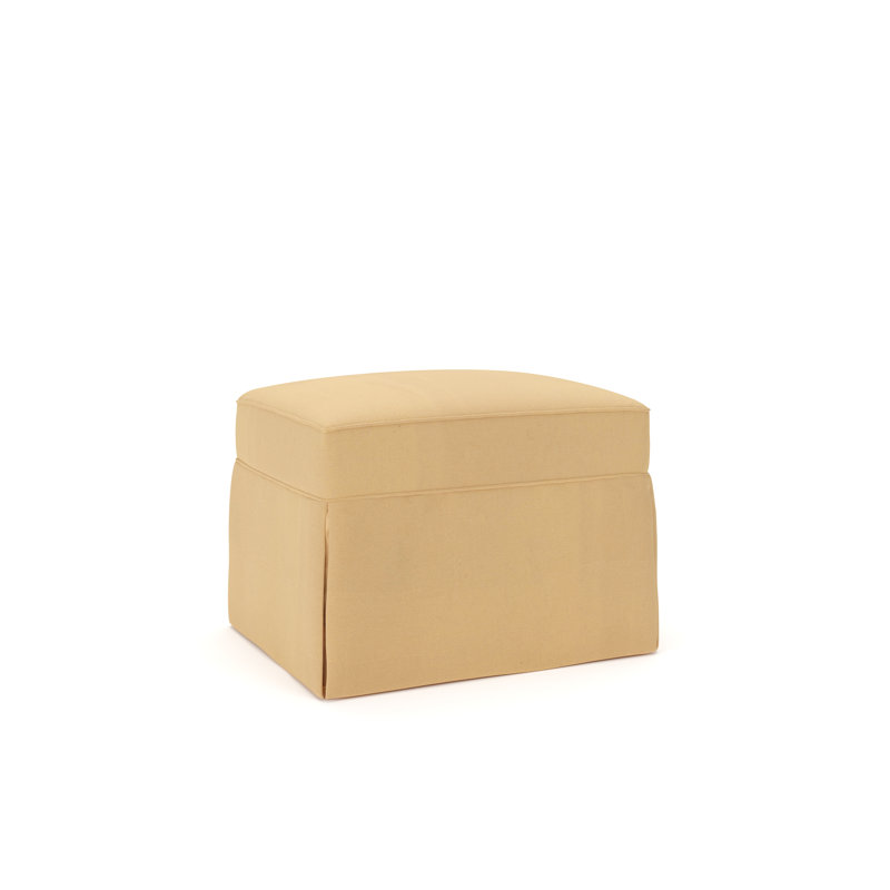 Amari 33" Rectangle Slipcovered Ottoman, Bayou Sunshine Canvas