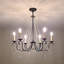 Lustre classique / traditionnel à 6 lumières de style bougie avec détails en cristal Cicley-56437260