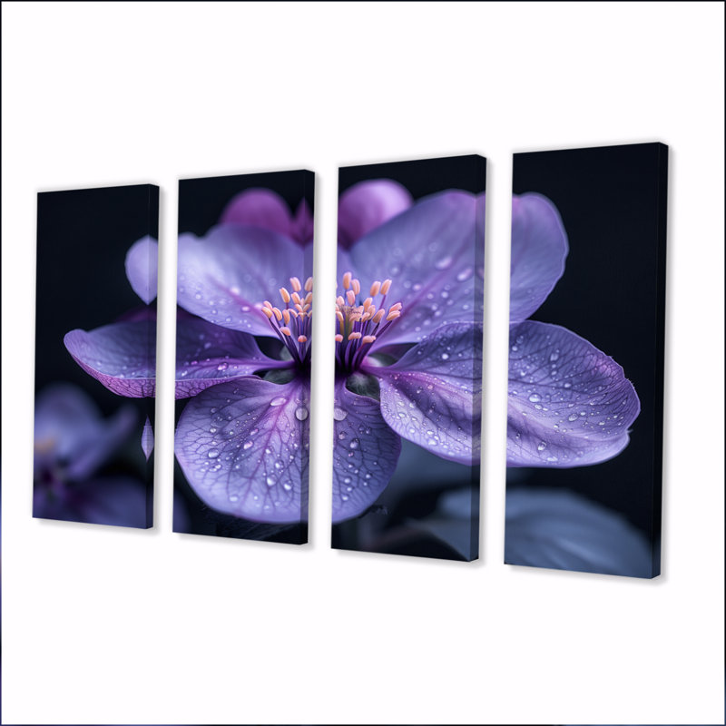 Mauve noir Moody Majesty Apple Blossom - ensemble de salon art floral, H 28 po x l 48 po