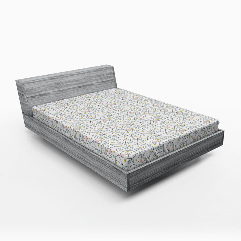 Microfiber Floral Fitted Sheet, Queen Fitted Sheet, Floral 1