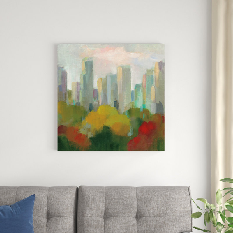 " NYC Central Park I " by Silvia Vassileva Painting Print, 30" H x 30" W  