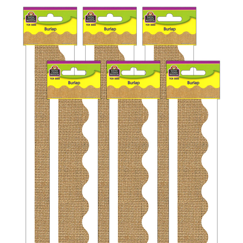 Bordure festonnée en toile de jute