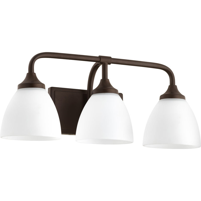 Éclairage de salle de bain à intensité variable 3 lumières Cariah, Bronze huilé
