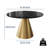 Killingworth Round Faux Marble Top Metal Base Dining Table-408941672