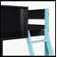 Lit mezzanine double en bois avec bureau, grand espace de rangement et bleu clair-1576892622