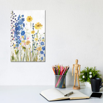 Periwinkle Wildflowers I par - Giclée sur toile tendue avec châssis