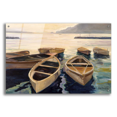 Breakwater Bay «Sunset Marina» par Allayn Stevens, art mural en verre acrylique