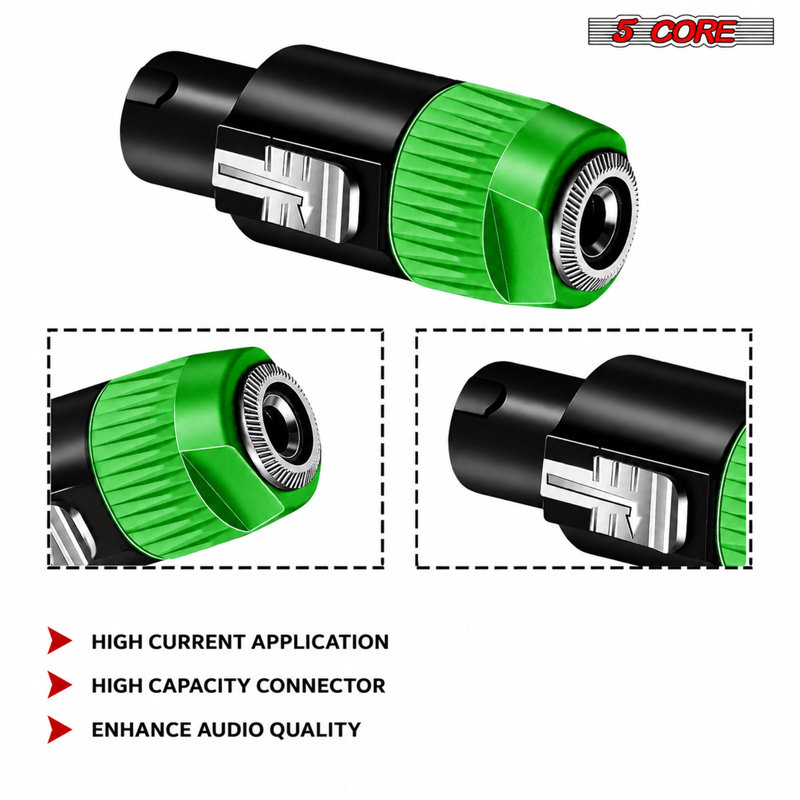 Adaptateur 5 fils Speakon Jack audio mâle de haute qualité