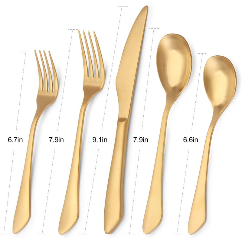 Ensemble de couverts 40 pièces pour 40 personnes, Or