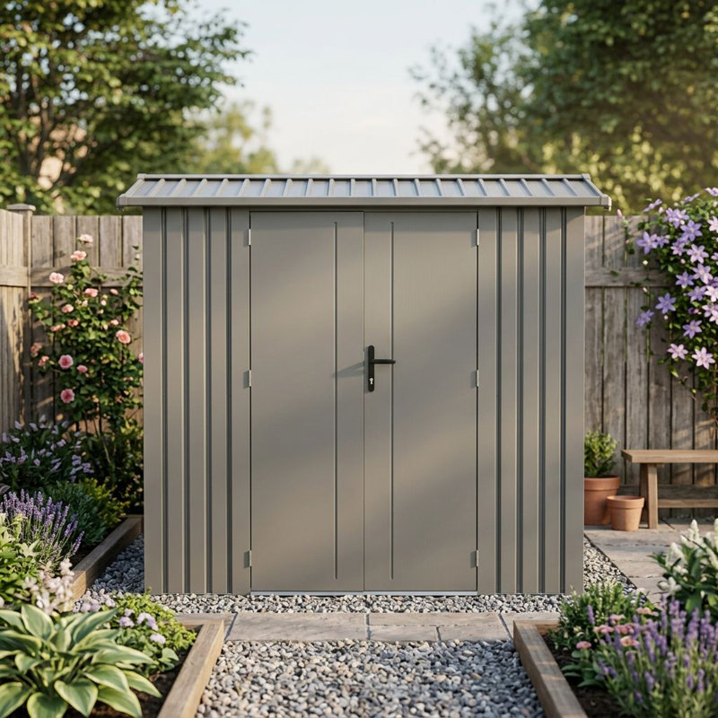 Abri de jardin en métal 7,6 pi x 3,7 pi Gazebo Penguin Willow