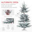 Arbre de Noël artificiel pin 6 pi avec 795 pointes enneigées, support en métal pliable, assemblage facile, arbre de Noël à charnières pour les fêtes à la maison