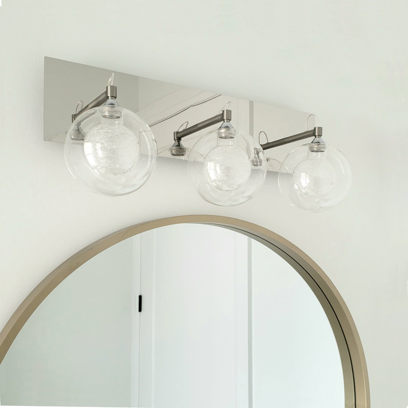 Lampe de meuble-lavabo chromée à del 3 lumières à luminosité Riverdale