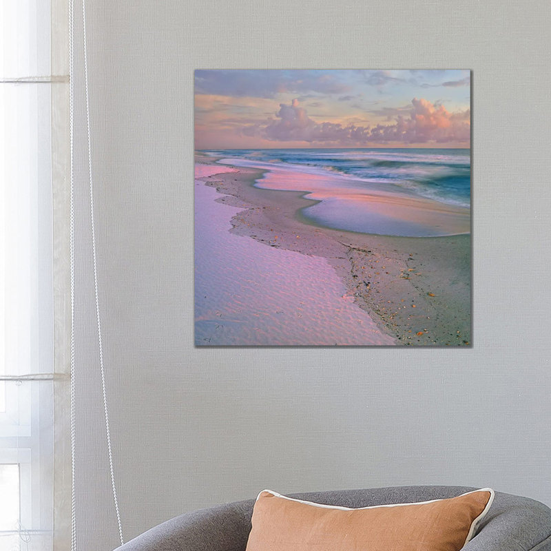 Beach At Sunrise, Gulf Islands National Seashore, Florida by Tim Fitzharris - Wrapped Canvas Print