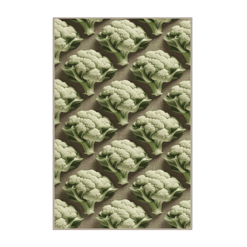  Tapis lavable chou-fleur Romanesco, Rectangulaire 7 pi x 10 pi