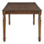 Table de salle à manger rectangulaire traditionnelle avec plateau en bois et pieds tournés pour la salle à manger et la cuisine-1695029858