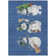 Machine Washable Indoor/Outdoor Christmas Snowman Xhevrie Navy Rug