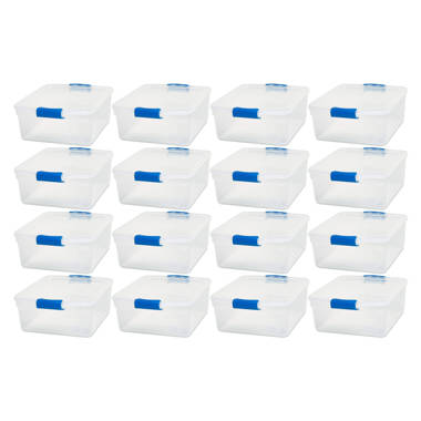 Homz 112 Quart Heavy Duty Clear Plastic Stackable Storage Containers &  Reviews