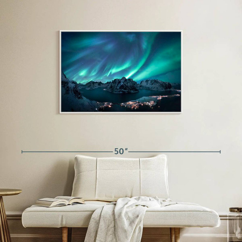 Aurora Display, Floating Frame White, 37" X 25"