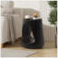 Table d'appoint MGO Hollow, texture semblable au bois, couleur noire-1896585644