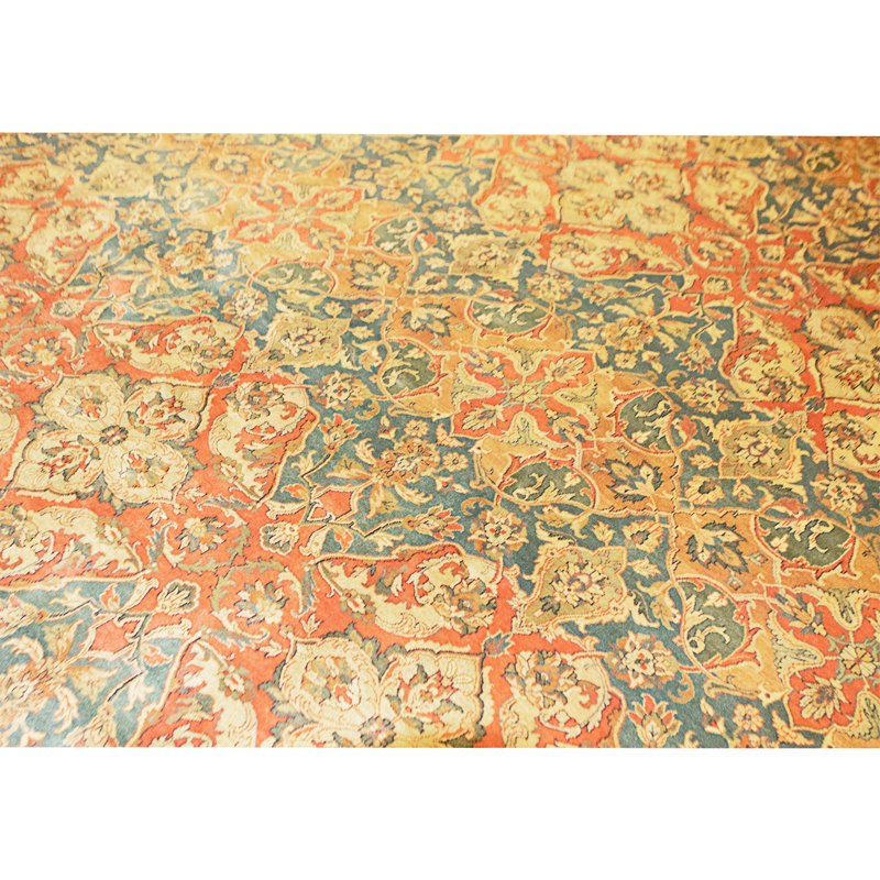 Hand Knotted Wool Area Rug in Multi