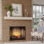 Mantels Direct Country Living Hatteras Floating Pine Wood Fireplace Mantel Shelf - 72 Inch Whitewash Wooden Farmhouse Floating Mantel Shelf For Electric Fireplaces And More!-1226593469