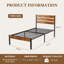 Structure de lit double - Base de matelas robuste avec tête de lit, support de lattes en acier (aucun sommier requis)-651778073