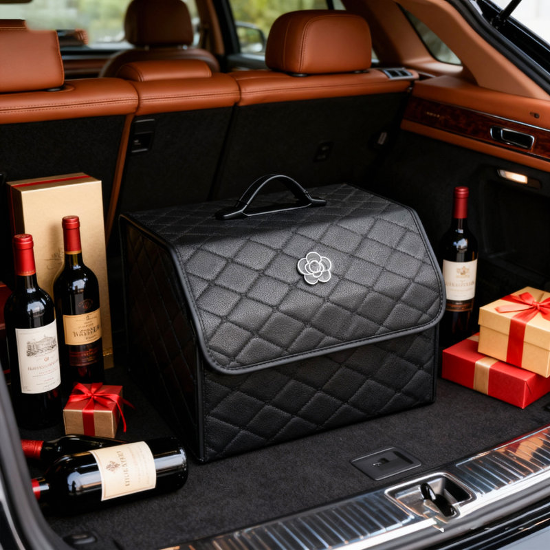 Car Trunk Organizer Box, Black (small)