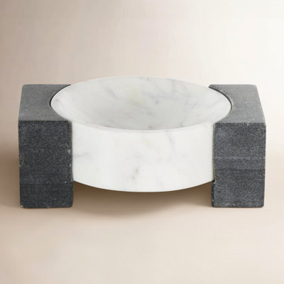 Round Genuine Marble Decorative Tray