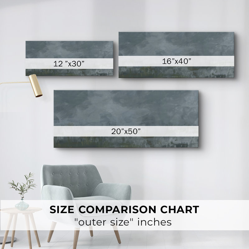 Night Mist II - Toile tendue avec châssis - Prêt à accrocher, H 12 po x l 30 po
