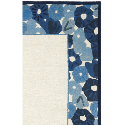 Tapis ivoire en laine / viscose touffeté à la main Coreatha Martha Stewart