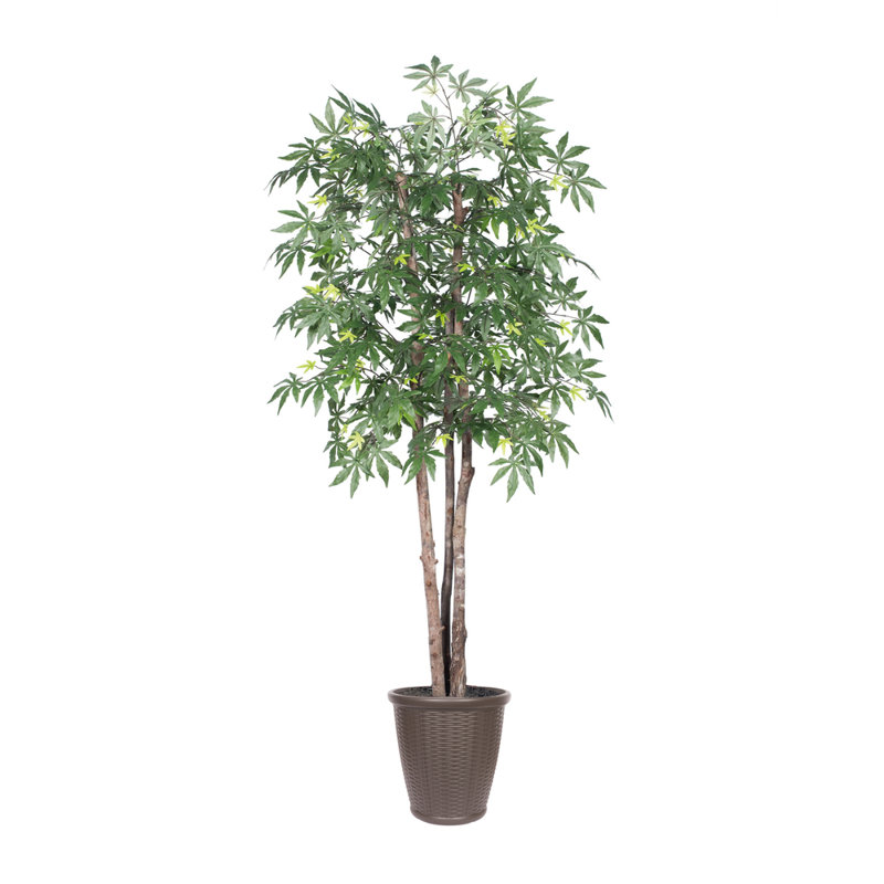 Érable artificiel en pot 72 po, Brun