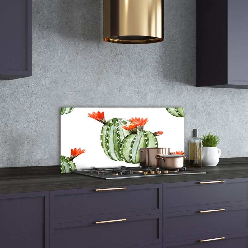 Basanta 50cm W x 100cm L Glass Peel and Stick Panel