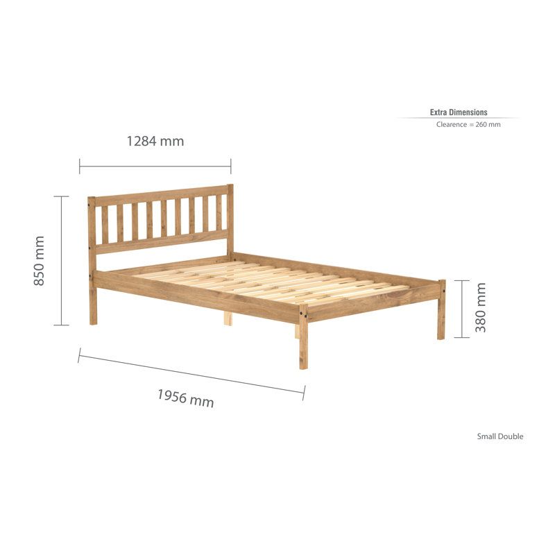 Mauresha Bed Frame, Small Double (4')
