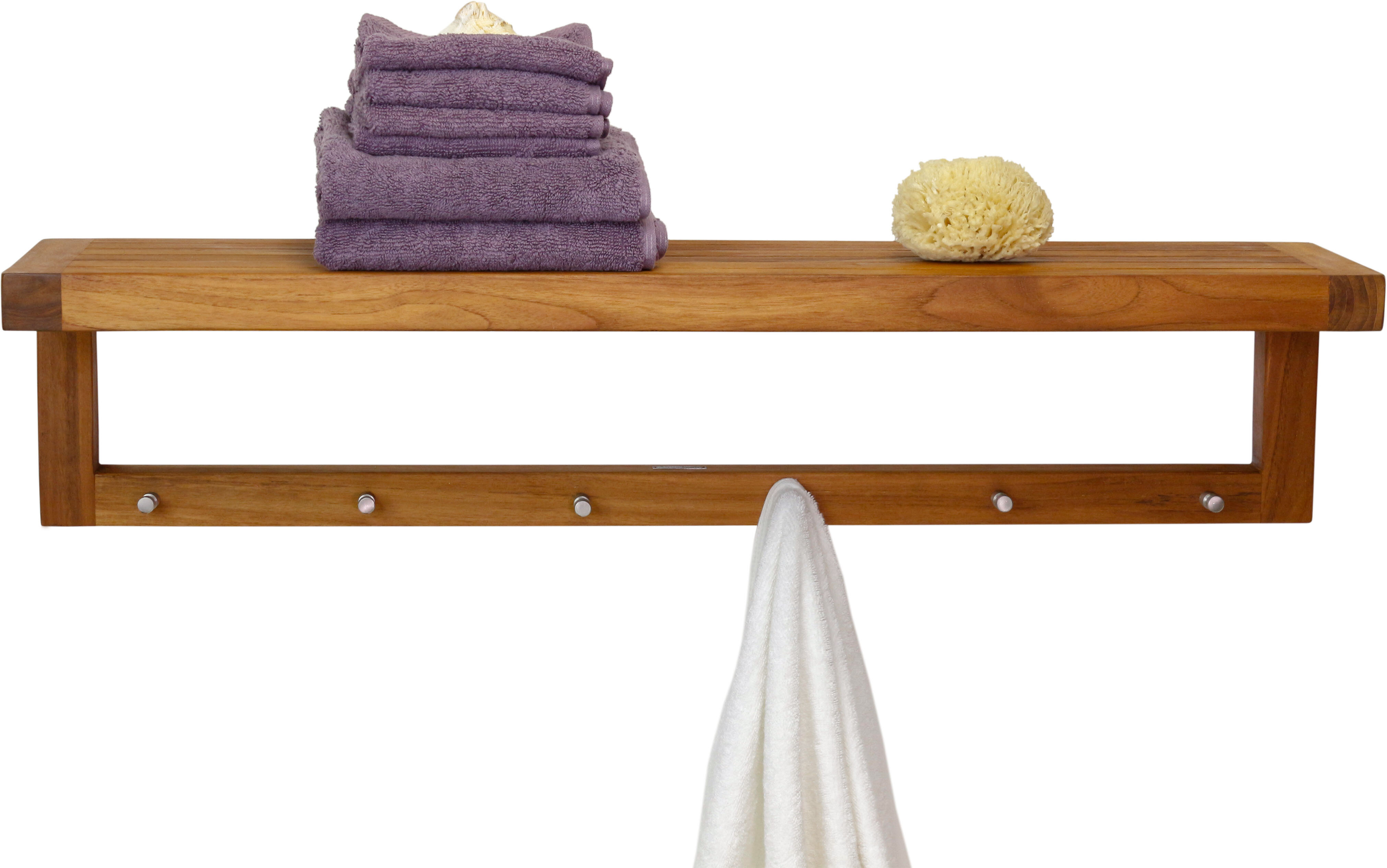 Westminster Teak Wood Waterproof Towel Shelf