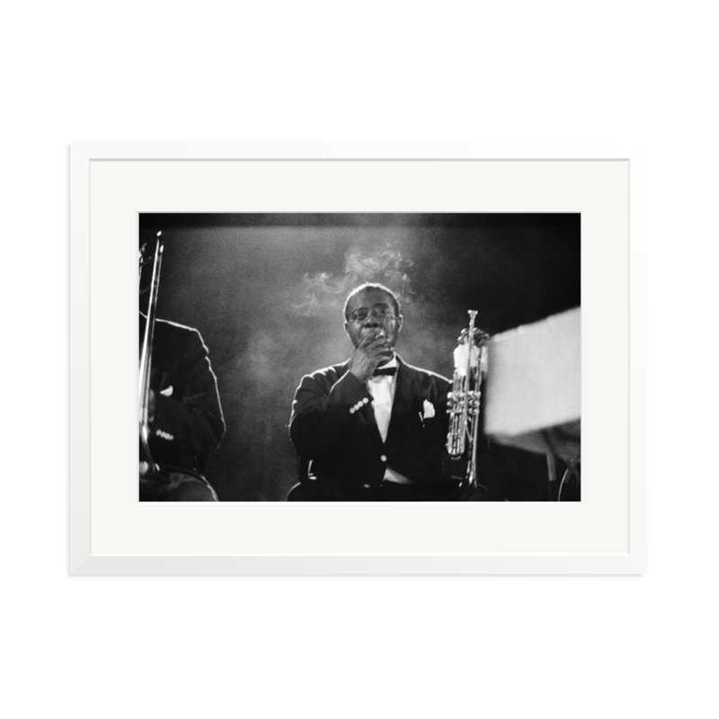 Louis Armstrong in Chicago, White, 23" H x 31" W