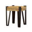 Table basse naturelle et noire matte