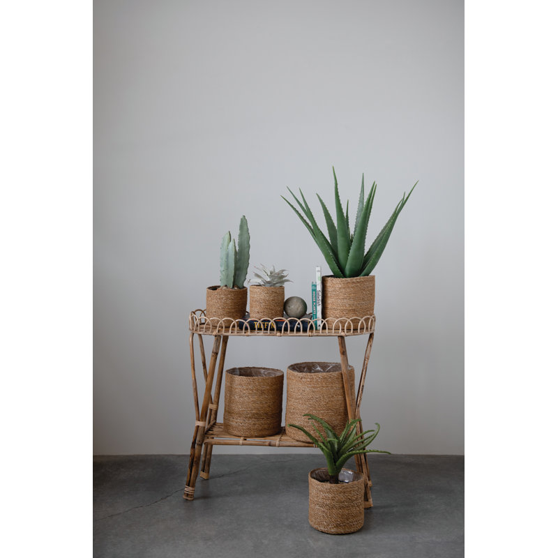 Hand-Woven Seagrass Baskets with Plastic Lining