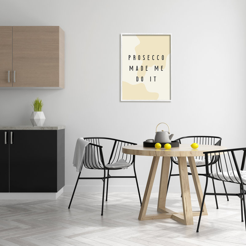 Prosecco «Made Me Do It», motif abstrait texturé blanc, estampe numérique de Daphne Polselli, H 30 po x l 24 po
