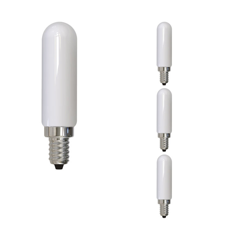 LED Filament Pack of (4) 4.5 Watt Dimmable T6 Light Bulbs with Candelabra (E12) Base