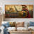 Toile avec cadre flottant brun