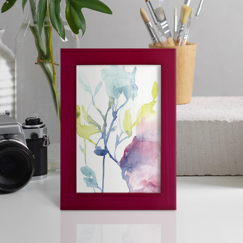 Fuchsia Bloom II - impression d'un seul cadre photo, Rouge, H 6 po x l 4 po x P 1 po