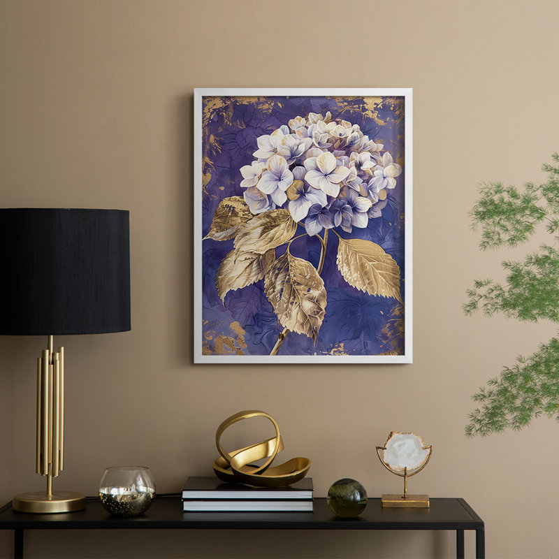 Série FLORAL CCxxxi - Impression encadrée de qualité supérieure - Prêt à accrocher - Aucun clou requis, Cadre blanc
