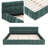 Chenille Upholstered Bed Frame With Headboard-86317120-86317122
