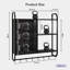 Demiterus 80cm H x 82.5cm W Iron Floating Bookcase, Wall Mounted Storage Rack, Display Cabinet