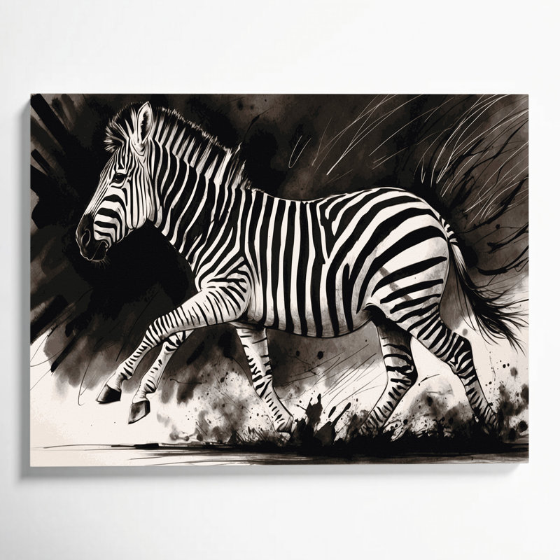 Art mural sur toile noir, H 11 po x l 14 po