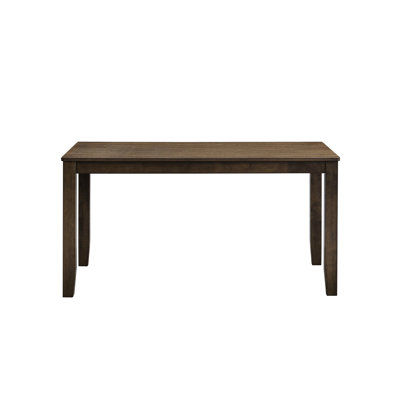 Guarionex Walnut - Shaded Rectangular Contemporary Dining Table Constructed With Solid Rubber Wood And Synthetic Leather, 35 In Depth, 59 Width, 30 Height, 50 Lb Weight, 100 Lbs Withstanding Colored,