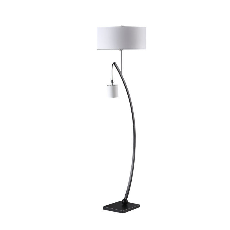 Lampe sur pied 59 po, Noir mat