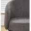 Fauteuil d'appoint en velours côtelé avec pieds en métal doré-1245854370