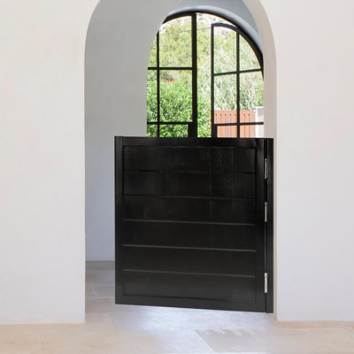 35.4'' Solid Wood Paneled with Installation Hardware Kit without Installation Hardware Kit Café / Saloon Door