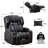Faux Leather Power Reclining Home Theater Seat with Cup Holder-1899038763